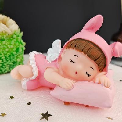 China Vinyl Baking Props Cakes Party Supplies Cute Little Girl Kids Doll Cake Decorating Doll Cake Topper for sale