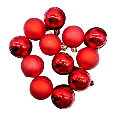 China Supplies Customized Christmas Tree Wholesale Wedding Decorations Birthday Party Plastic Hanging Red Balls Christmas Ball Ornaments for sale