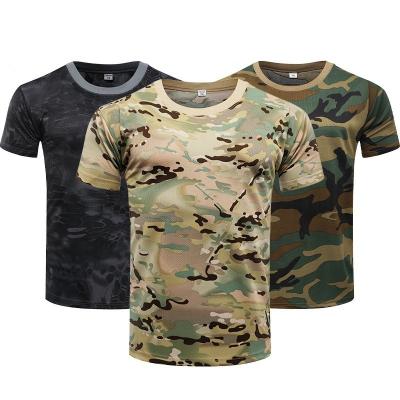 China QUICK DRY Manufacture quick- drying  camouflage clothing   tactical shirt Men T-shirt Tactical plus size men's T-shirts T-shirt for sale