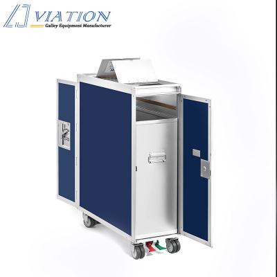 China Standard Size AIRCRAFT EQUIPMENT Trolley Kitchen Aluminum Transport Storage Hand Cart for sale