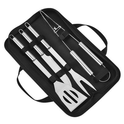 China Best Modern and Simple Selling Latest 2Cr13 Stainless Steel Grill Barbeque Accessories 4-Pieces Modern Simple Stock Available Tool Kits for sale