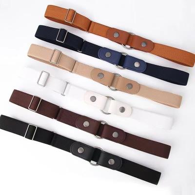 China New Ladies Fashion Elastic Waistband Traceless Elastic Casual Invisible Women's Decorative Lazy Belt Punch-free Elastic Jeans Belt for sale