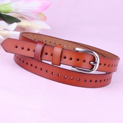 China Popular Ladies Hollow Out Decorative Belt Fashion Jeans Belt Ladies Pin Buckle Casual Versatile Ladies Leather Belt for sale