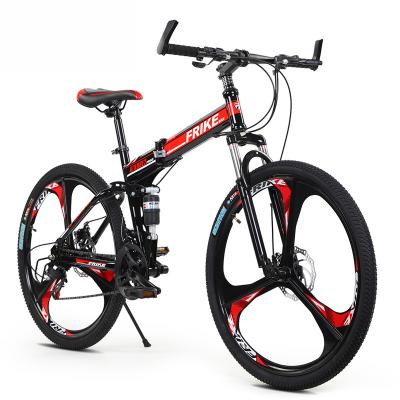 China Street/Mounrain 26 Inch Folding Mountain Bike 26 Inch Double Speed ​​Disc Brake Adult Damping Variable Bike for sale