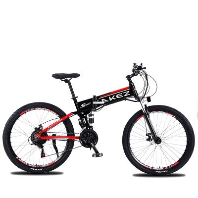 China Aluminum Alloy Folding Electric Mountain Bike 27.5 Inch Aluminum Alloy 48v 500w Lithium Battery Electric Bike for sale