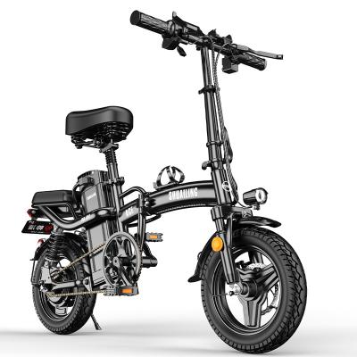 China Aluminum Alloy Folding Bicycle 20 Inch 48V 25Ah Lithium Battery Electric Portable Electric Bicycle for sale