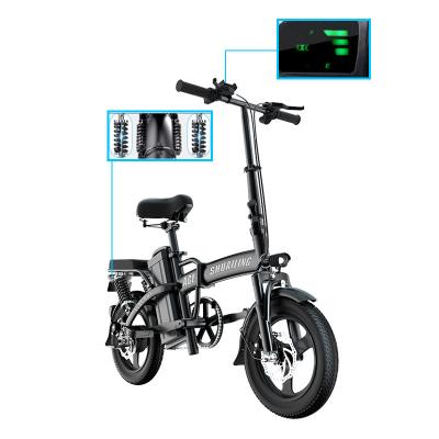 China Aluminum Alloy Folding Bike 20 Inch 48V 25Ah Lithium Battery Electric Portable Electric Bicycle for sale