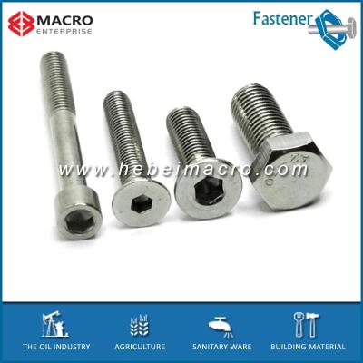 China Hexagon Hot Cap Grade 8.8 Stainless Steel Machine Industry Products Main Screws for sale