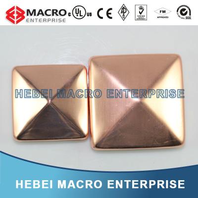 China Easily Assembled Square Copper Barrier Post Cap with Pyramid Top for sale