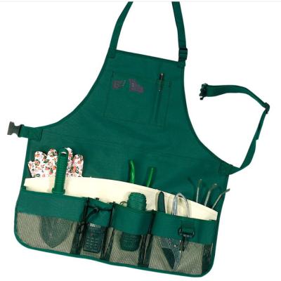 China Garden Work Yard Tool Apron With Pocket Customized Waterproof Washable Garden Work Tool Apron Canvas Gardening Apron With Tool Kit for sale