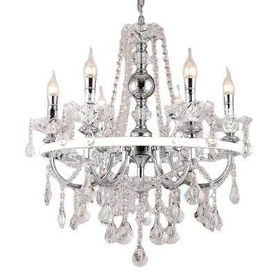 China Luxury Hanging Lamp K9 Crystal Lobby Modern LED Crystal Chandelier Lighting Modern Home Living Room for sale