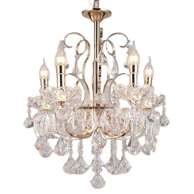 China Home Gold Crystal Pendant Lighting Hot Sale Modern European Minimalist Lamp Decoration Chandelier for sale