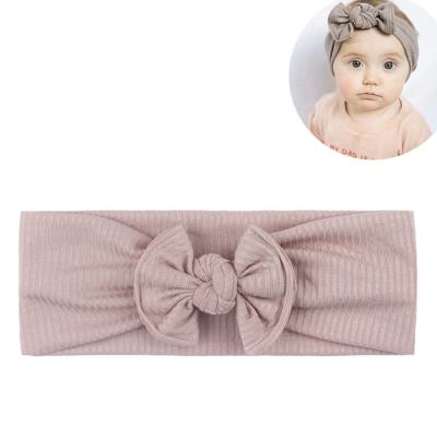 China Hot Wholesale Cute Dobby Good Quality Stripe Bowknot Headband Big With Princess Hair Simple Bohemian Band for sale