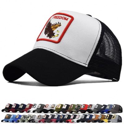 China High Quality Black White Animal Dobby Trucker Hats For Women Mens Custom Logo Embroidery Applique Dad Sports Baseball Caps for sale