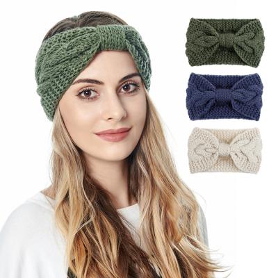 China Adult Winter High Quality Rib Knitted Headbands European and American Jacquard Style Ladies Logo For Hats With Custom Fuzzy Woolen Wholesale Woman Designer for sale