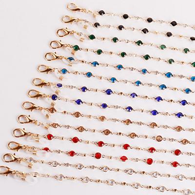 China Hot Gold Plated Sunglasses Chains Strap Masking Holder 18k Metal Glasses Chains Outlet Face Mask Vendors for sale