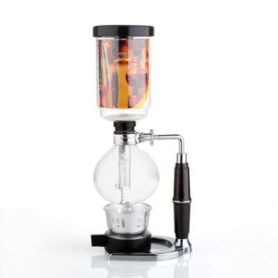 China Amazon Selling 3 5 Cupsglass Coffee Tea Coffee Siphon Viable Hot Siphon Espresso Counted Coffee Maker for sale