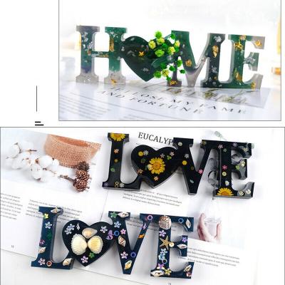 China Sustainable Love House Family Resin Silicone Molds For DIY Epoxy Mold Making Table Decoration for sale