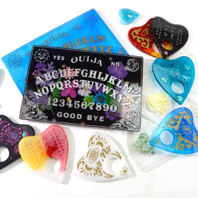 China Diy Viable Resin Wholesale Ouija Divination Board Epoxy Seer Board Silicone Mold for sale