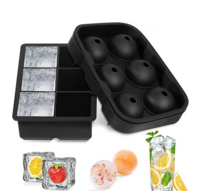 China Viable 2 Pack Cocktail Whiskey Candy Pudding Ice Ball Tray Ice Cube Maker Mold for sale