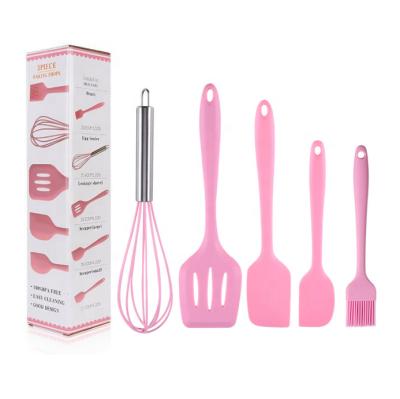 China Zhejiang Viable Kitchenware Home and Kitchen Accessories 5 Pieces Baking Baking Tools Silicone Kitchen Utensils Set Cheap for sale