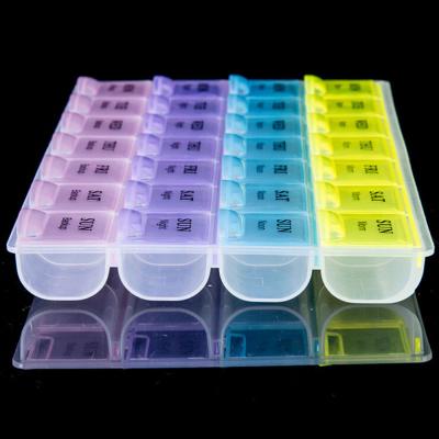 China Creative Portable Pill Box Plastic Pill Box Customized Eco-Friendly Storage Maker Storage Box Pill Box for sale