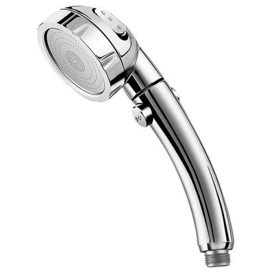 China Ionic Free High Pressure Water Jet Diverter Filter Hand Held Shower Head With OFF Button for sale