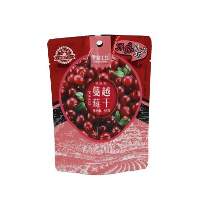 China Moisture Proof China Made Zipper Pouch Plastic Bag Custom Logo For Dried Fruit Cranberry for sale