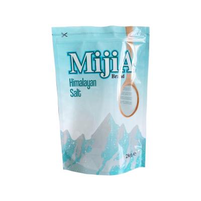 China Security Chinese Factory Customized Mylar Printed Zipper Stand Pouch Bags 2KG Sea Salt Packing Ziplock Bags for sale