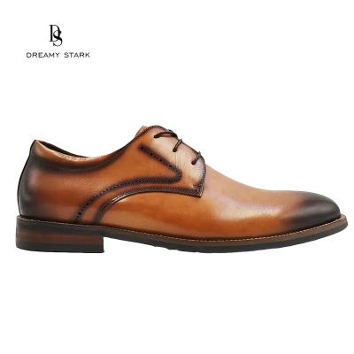 China Deodorization Brown Men Stylish Shoes High Quality Brushing Leather Loafers Manufacture Made Of Genuine Leather for sale