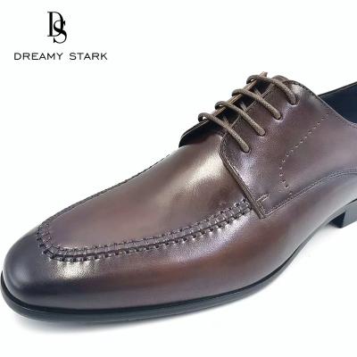 China High Quality Deodorization Men Emboss Comfortable Soft Soft Lace-up Stylish Shoes Made Of Genuine Leather for sale