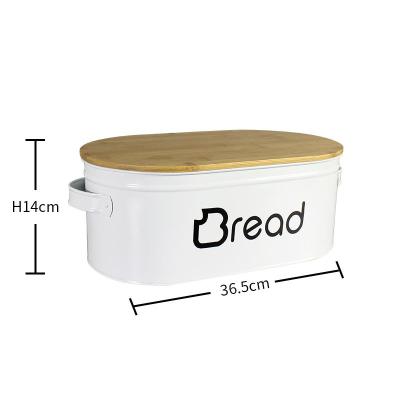 China Heatable Bread Box for Kitchen Countertop Bread Barrel with Top Wooden Bamboo Tray Food Storage Container Bin Food Bread Box for sale