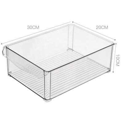 China Stackable Freshness Keeping Refrigerator Kitchen Accessories Organizer Basets With Handles for sale