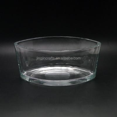 China ECO-frendly Boat Shape Glass Candle Jar Candle Container with Lid for sale