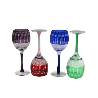 China 2019 Viable New High Quality Japanese Handmade Cup To Clear Colored Red Wine Glasses for sale