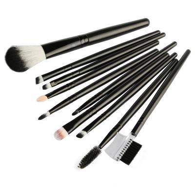 China Angular Blush Professional Tool Profession Handle Makeup Cosmetic Set Brush With Bag For Black Brown Brush Makeup Tools for sale