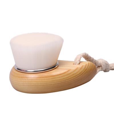 China Other Silky Soft Stiffen Wooden Facial Cleansing Tools Face Mask Applicator Manual Facial Cleansing Brush for sale