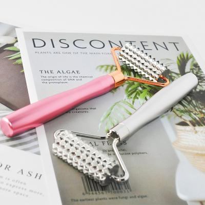 China New Design Face Ridge Facial Roller Stainless Steel For Wrinkles Anti Aging Authentic Durable Silent Design for sale