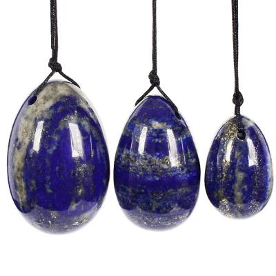 China China 3 Pcs Lapis lazuli 3 in 1 Natural Vaginal Training Exercise Yoni Eggs Jade Healing Crystals Kegel Set for sale