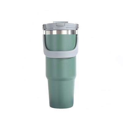 China 30oz Car Cup Carry Handle Insulated Cup Double Stainless Steel Travel PORTABLE Ice Bar Cup for sale