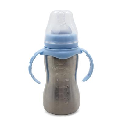 China Portable Baby 240ML Mini Portable Feeding Nursing Bottle BPA Free Safe Infant Nipple Care Feeder Fruit Newborn Juice Milk Bottles for sale