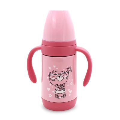 China New Arrival PORTABLE Children Drinking Water Bottles BPA Free Plastic Portable Sports Bottle Straw Children Bottle Children Kettle Cartoon for sale