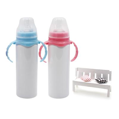 China PORTABLE Water Bottle 8oz Milk Factory Newborn Portable Thermos Baby Travel Belt Direct Handle Bottle Feeding Thermos for sale