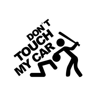 China The Car Logo Accessories Decal Vinyl Sticker Cute/Cartoon Don't Touch My Car Self Adhesive Funny Car Sticker for sale