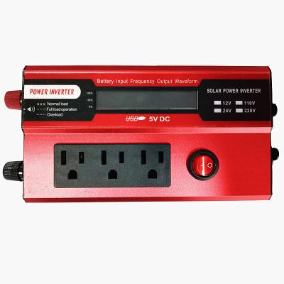 China Car / Outdoor 600watt Inverter LCD Power Inverter DC 12V to 110V AC Power Converter US Plug for sale