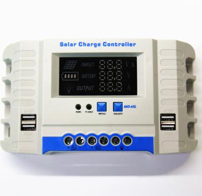 China Solar Charger Controller 40A Solar Panel PWM Charge Controller With 4 USB Port LCD Display for sale