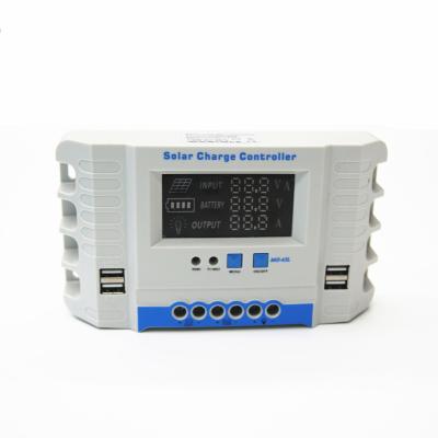 China 12V 24V Charger Controller Solar Charge Controller 50A PWM Charger Mode Solar Panel Controller DC with 4 USB Ports LCD Display for sale