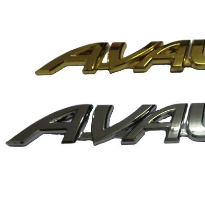 China ABS Plastic Custom Car Accessories Auto Letter Logo Badge Emblem Chrome Automotive Accessory for sale