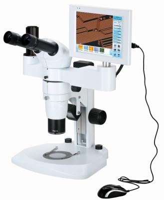 Cina Microscopio stereo dello zoom LCD a 8,4 pollici di Digital, microscopio stereo 32X - 320X di ispezione in vendita