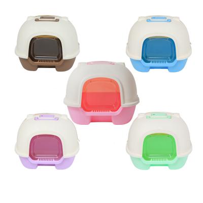 China Cheap And Large Size Cat Litter Box Sustainable Closed Type for sale